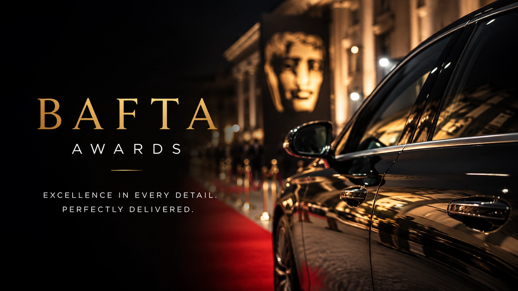 Luxury chauffeur service for BAFTA Awards in London
